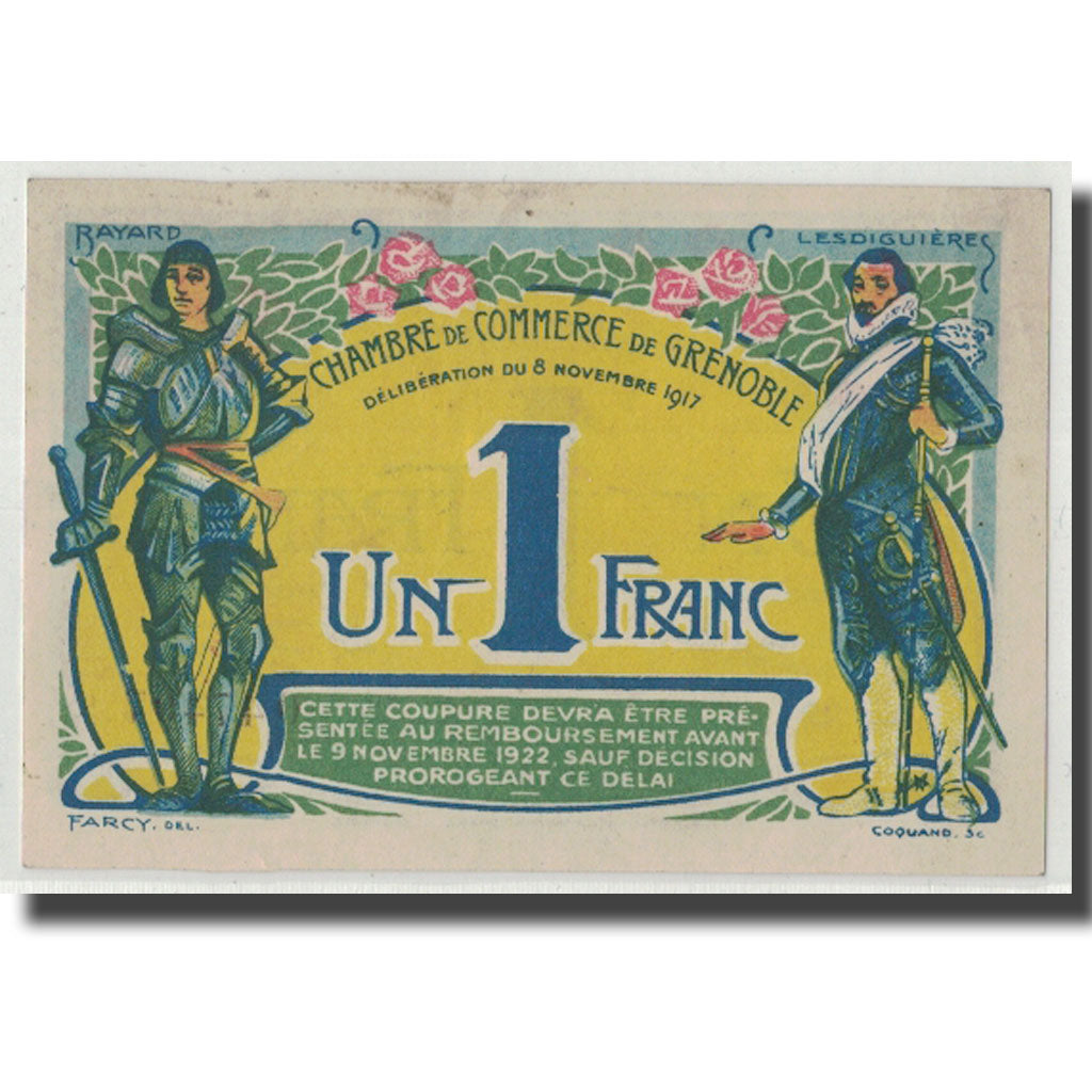 France, Grenoble, 1 Franc, 1917, UNC(60-62), Pirot:63-20