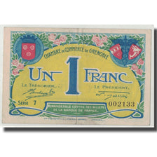 França, Grenoble, 1 Franc, 1917, AU(50-53), Pirot:63-20