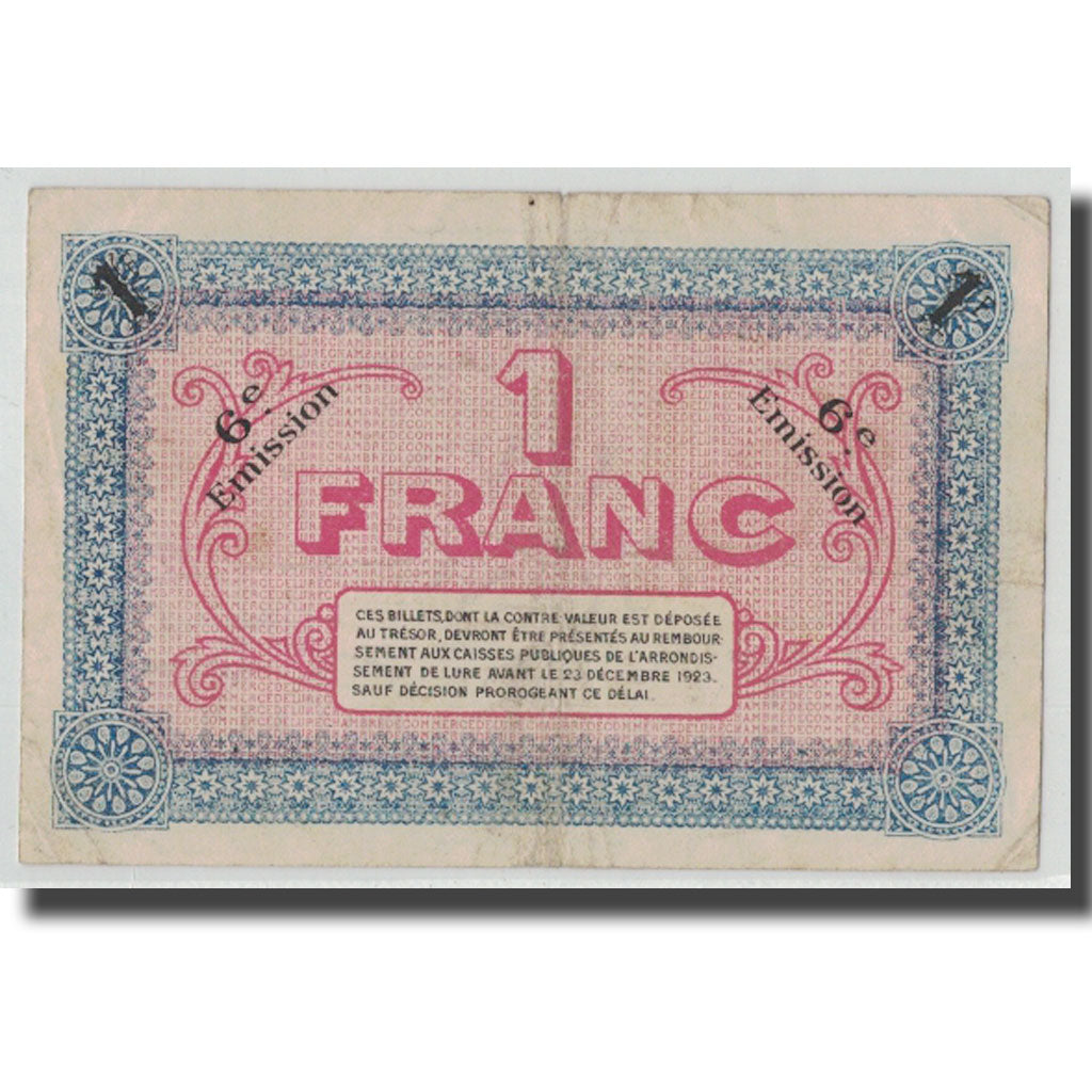 France, Lure, 1 Franc, 1920, TB+, Pirot:76-36