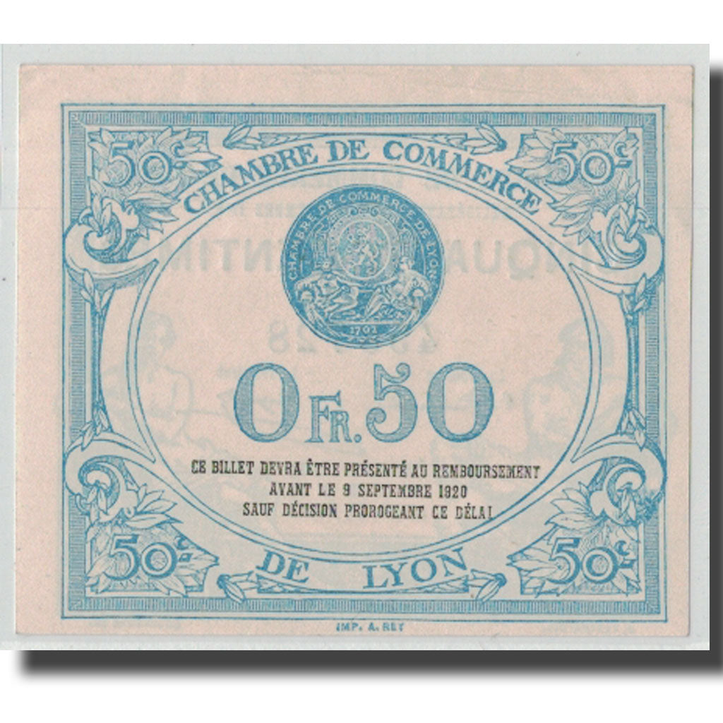 France, Lyon, 50 Centimes, 1915, UNC(63), Pirot:77-4