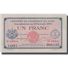France, Lyon, 1 Franc, 1920, UNC(60-62), Pirot:77-21