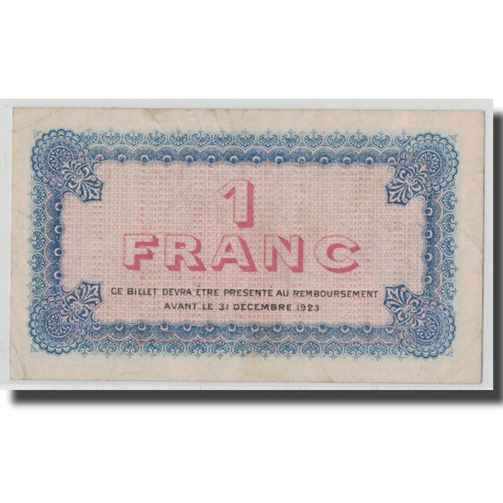 France, Lyon, 1 Franc, 1920, EF(40-45), Pirot:77-23
