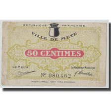 France, Metz, 50 Centimes, 1918, AU(50-53), Pirot:131-4