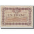 France, Narbonne, 1 Franc, 1921, TTB, Pirot:89-28