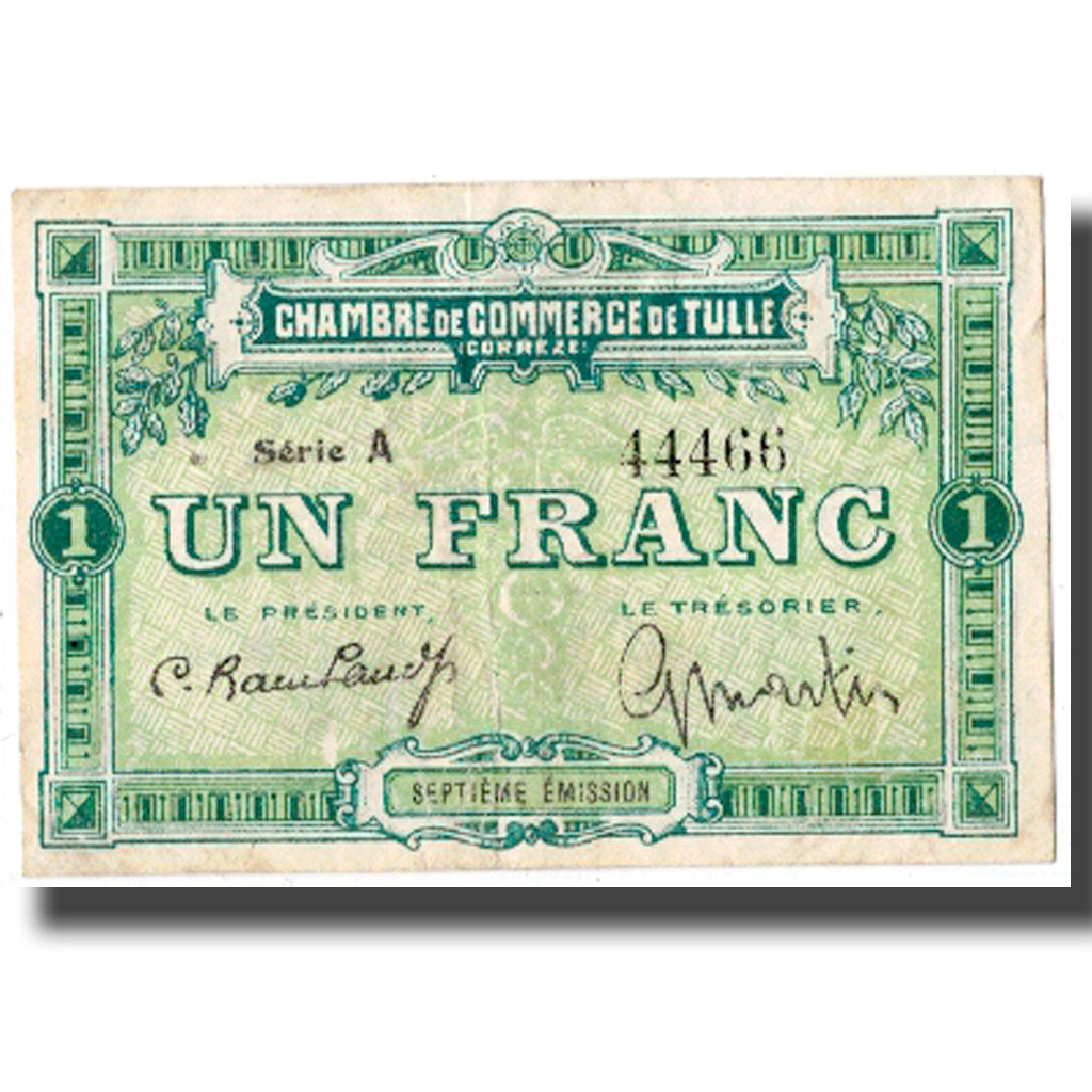 France, Tulle, 1 Franc, EF(40-45), Pirot:126-2