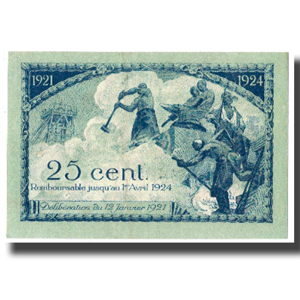 France, Saint-Etienne, 25 Centimes, 1921, SPL, Pirot:114-5