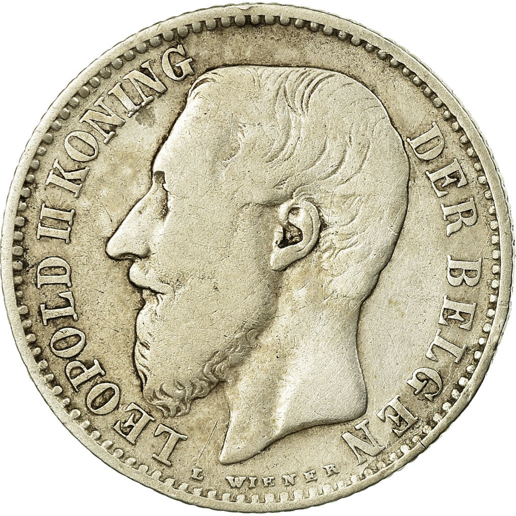 Coin, Belgium, Leopold II, Franc, 1887, VF(20-25), Silver, KM:29.1