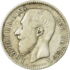 Coin, Belgium, Leopold II, Franc, 1887, VF(20-25), Silver, KM:29.1