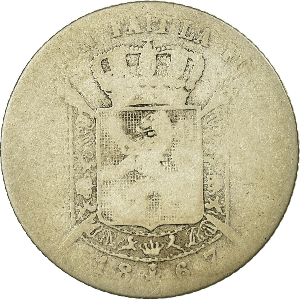 Coin, Belgium, Leopold II, Franc, 1867, VG(8-10), Silver, KM:28.1