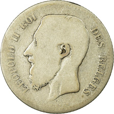 Coin, Belgium, Leopold II, Franc, 1866, VG(8-10), Silver, KM:28.1