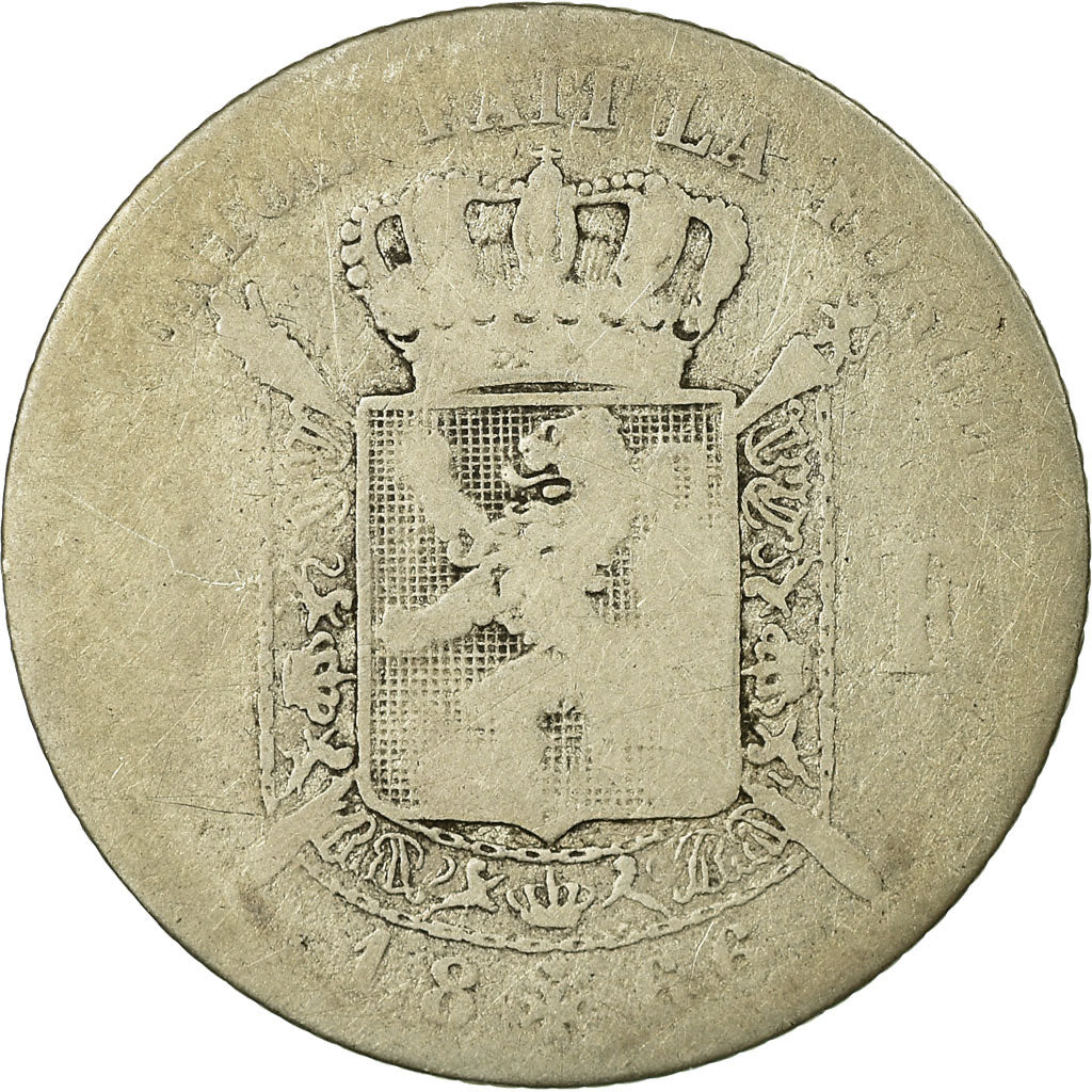 Coin, Belgium, Leopold II, Franc, 1866, VG(8-10), Silver, KM:28.1