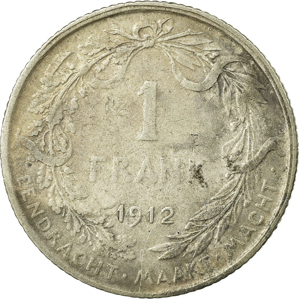 Coin, Belgium, Franc, 1912, F(12-15), Silver, KM:73.1