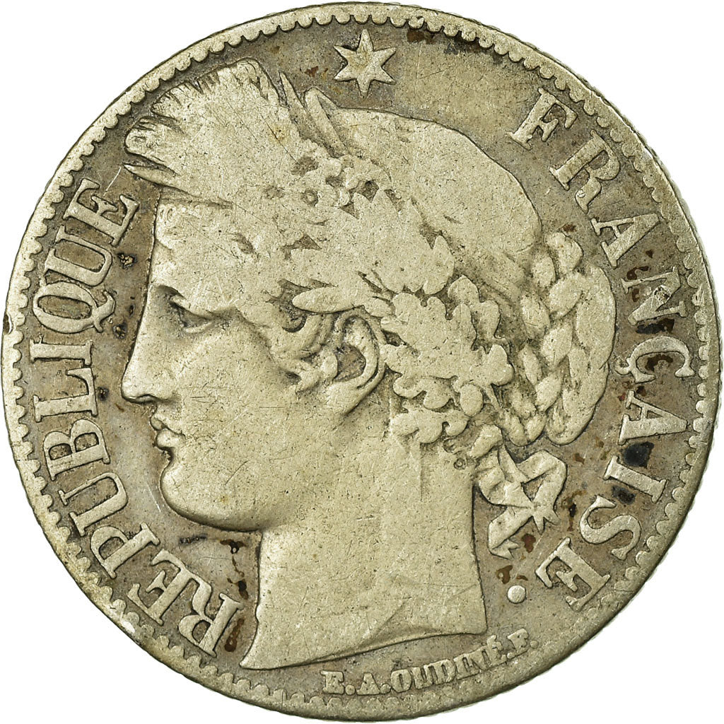 Münze, Frankreich, Cérès, Franc, 1872, Paris, S, Silber, KM:822.1