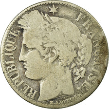 Monnaie, France, Cérès, Franc, 1872, Paris, B, Argent, Gadoury:465a, KM:822.1