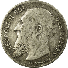 Monnaie, Belgique, 50 Centimes, 1909, B+, Argent, KM:60.1