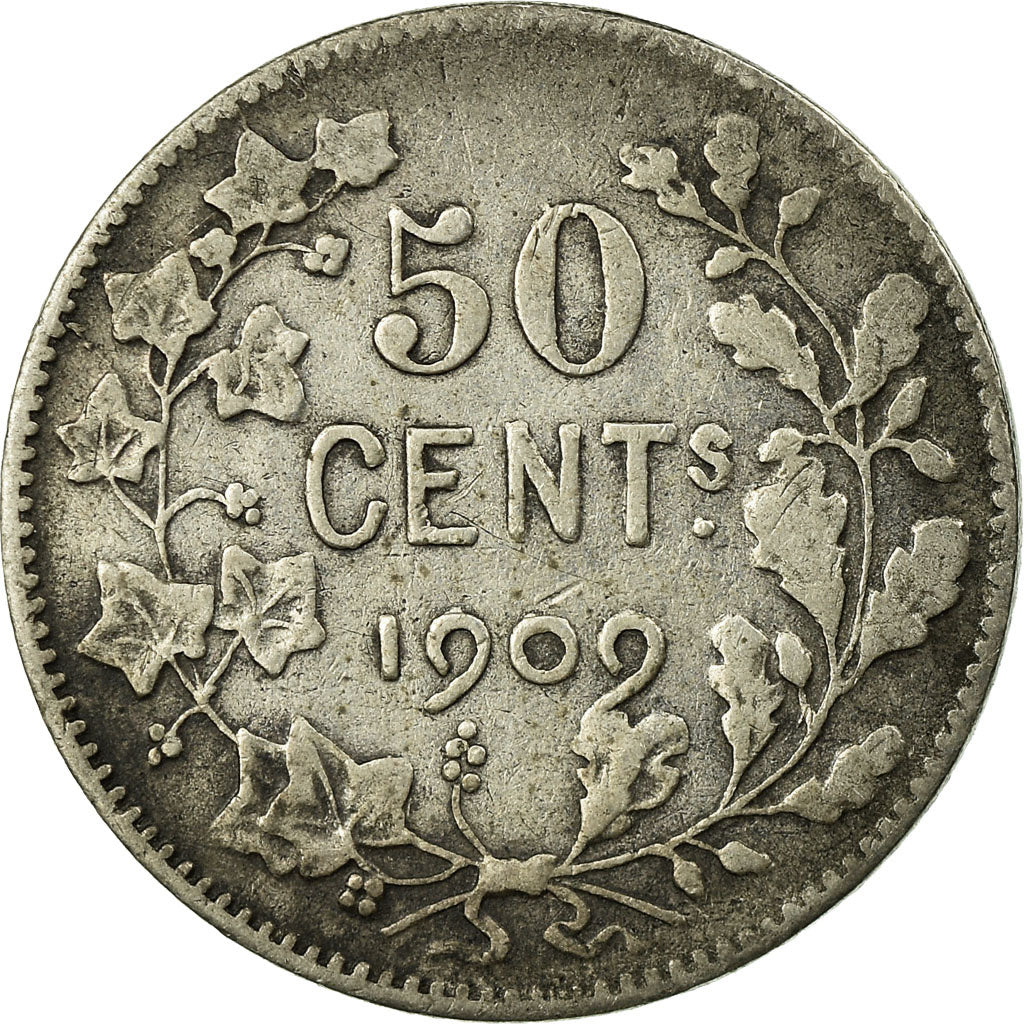 Coin, Belgium, 50 Centimes, 1909, F(12-15), Silver, KM:60.1