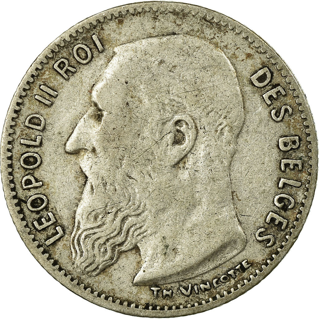 Coin, Belgium, 50 Centimes, 1907, F(12-15), Silver, KM:60.1