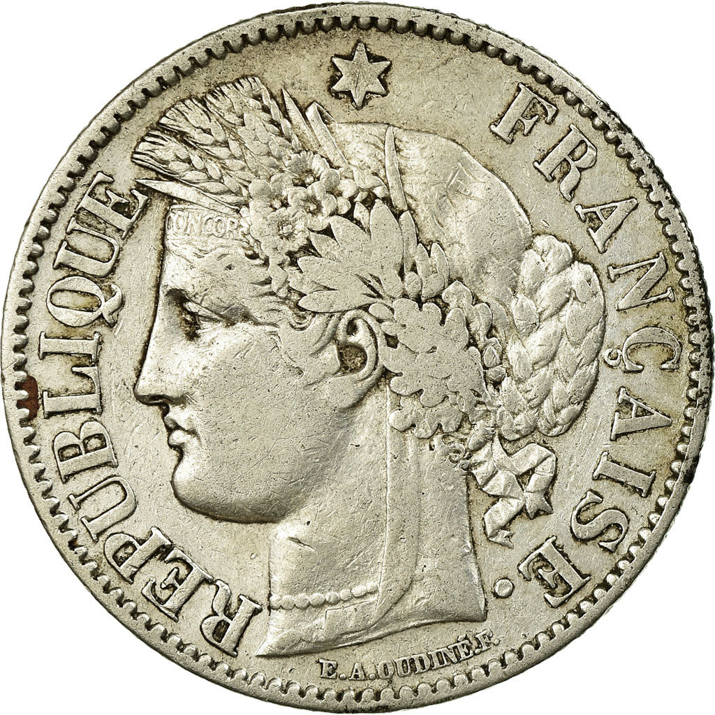 Moneta, Francja, Cérès, 2 Francs, 1887, Paris, EF(40-45), Srebro, KM:817.1