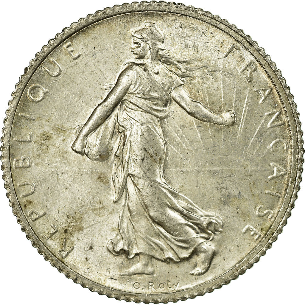 Coin, France, Semeuse, Franc, 1916, Paris, MS(60-62), Silver, KM:844.1