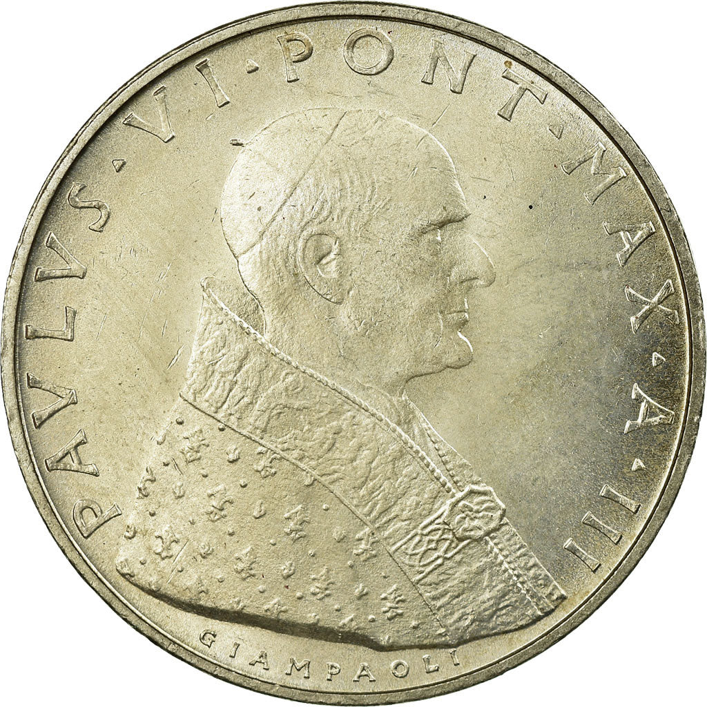 Coin, VATICAN CITY, Paul VI, 500 Lire, 1965, MS(64), Silver, KM:83.2