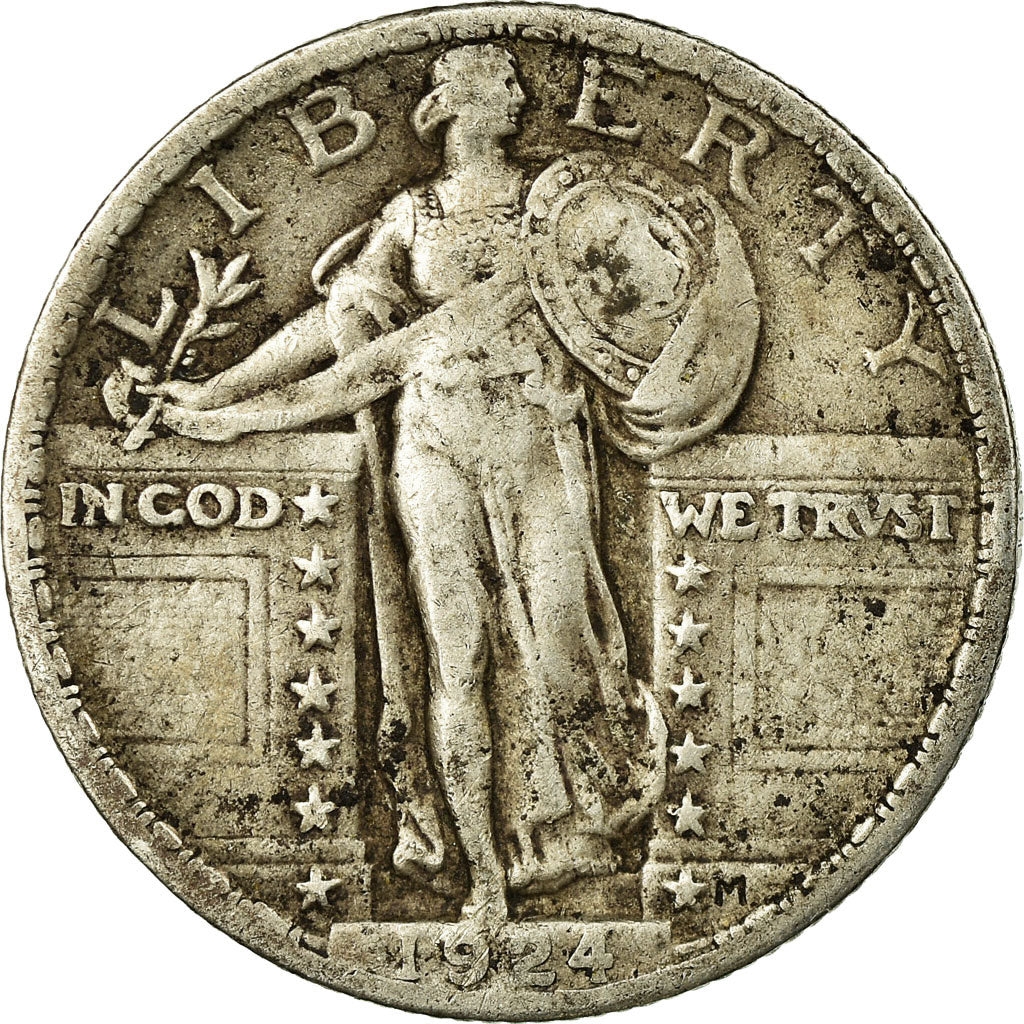 Coin, United States, Standing Liberty Quarter, Quarter, 1924, U.S. Mint