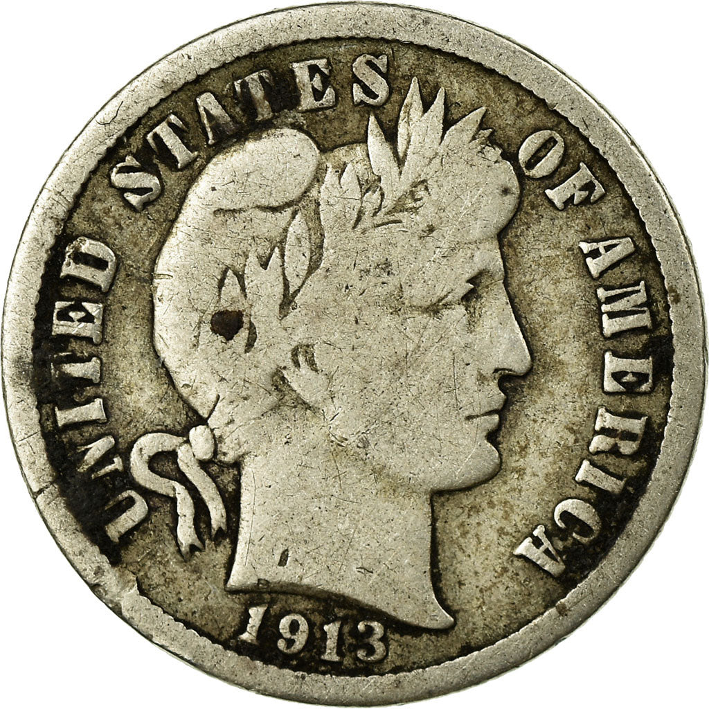 Münze, Vereinigte Staaten, Barber Dime, Dime, 1913, U.S. Mint, Philadelphia, S