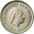 Coin, Netherlands, Juliana, 25 Cents, 1966, AU(50-53), Nickel, KM:183
