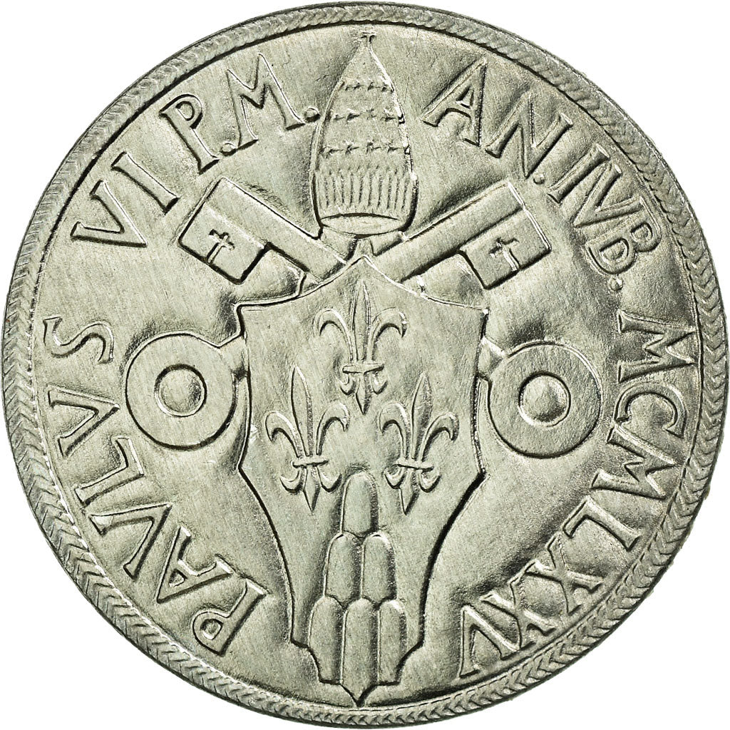 Coin, VATICAN CITY, Paul VI, 10 Lire, 1975, Roma, MS(64), Aluminum, KM:127