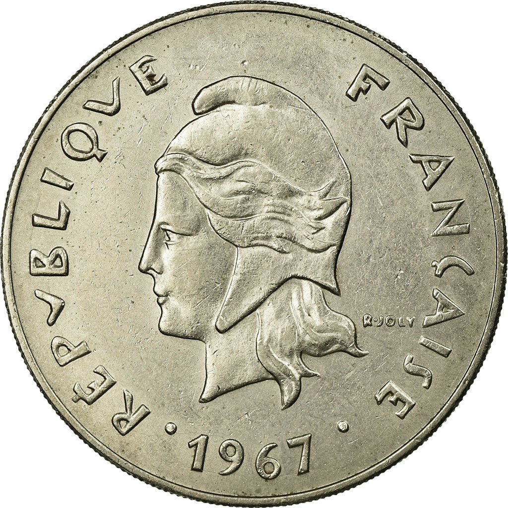 Moneta, Polinesia francese, 50 Francs, 1967, BB+, Nichel, KM:7