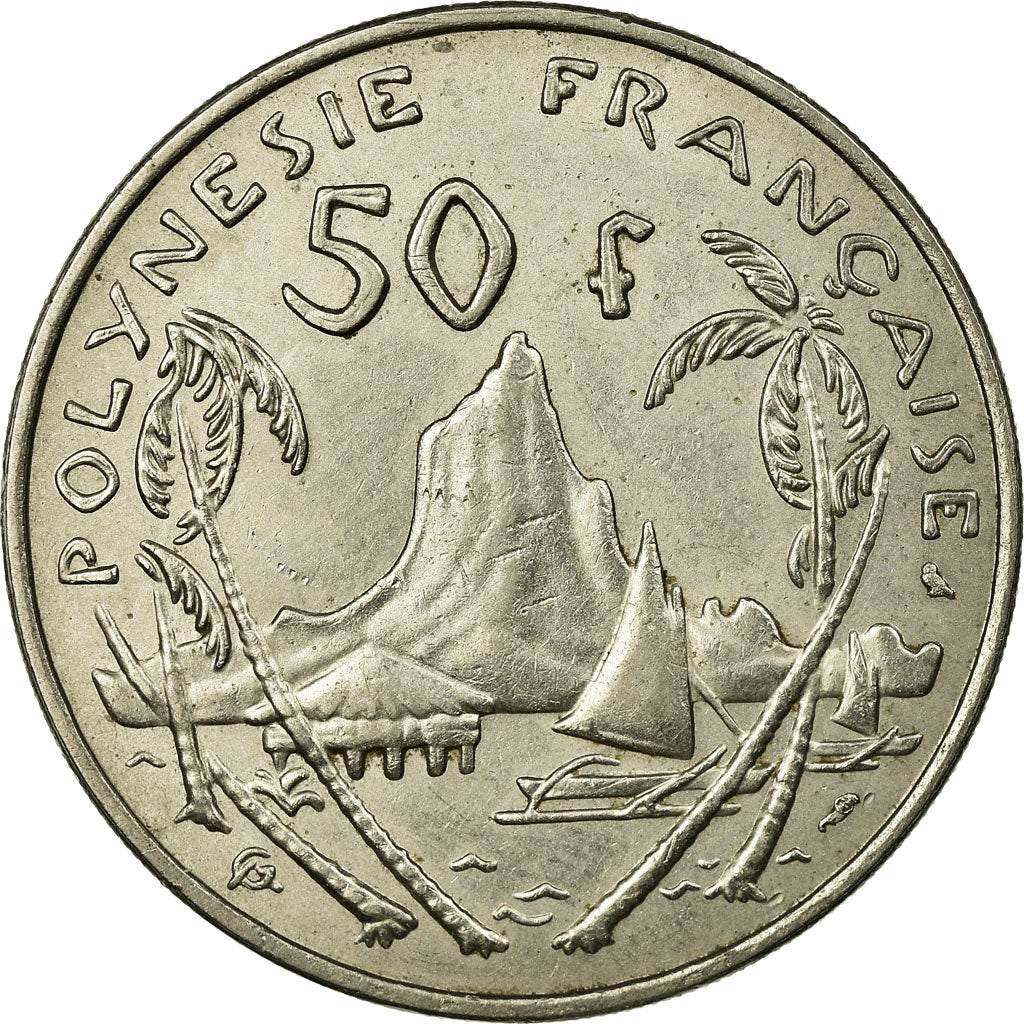 Moneta, Polinesia francese, 50 Francs, 1967, BB+, Nichel, KM:7