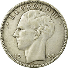 Coin, Belgium, 20 Francs, 20 Frank, 1935, EF(40-45), Silver, KM:105