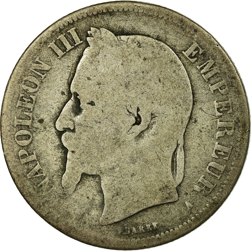 Monnaie, France, Napoleon III, Napoléon III, 2 Francs, 1866, Paris, B, Argent