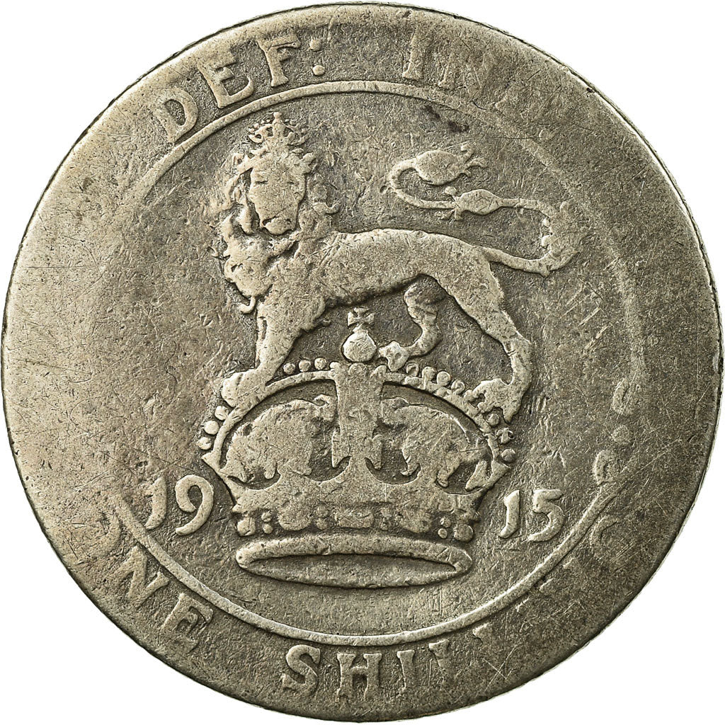 Coin, Great Britain, George V, Shilling, 1915, VG(8-10), Silver, KM:816