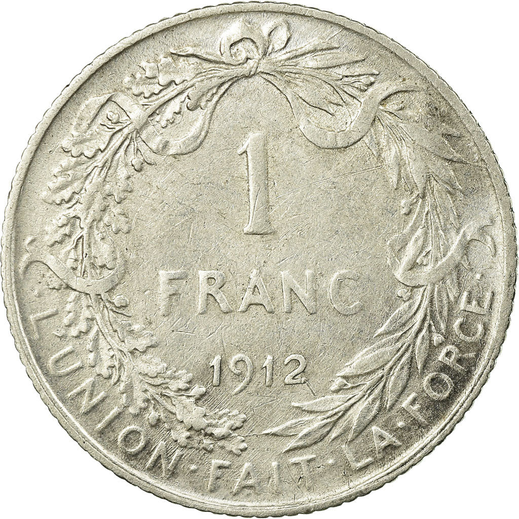 Coin, Belgium, Franc, 1912, VF(20-25), Silver, KM:72