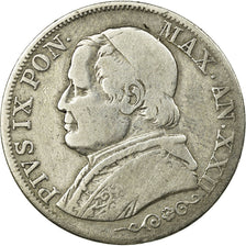 Munten, Italiaanse staten, PAPAL STATES, Pius IX, Lira, 1867, Roma, FR, Zilver