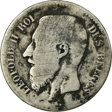 Coin, Belgium, Leopold II, Franc, 1867, VG(8-10), Silver, KM:28.1