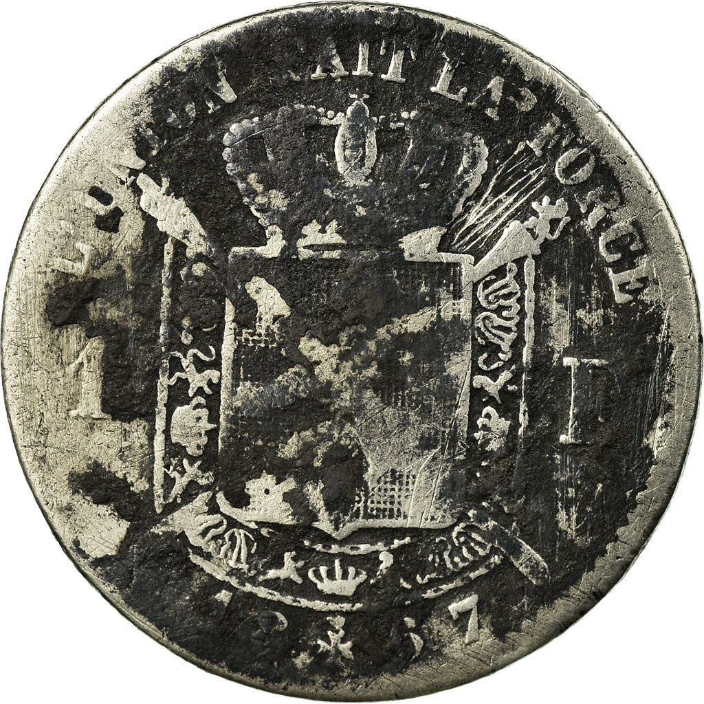 Coin, Belgium, Leopold II, Franc, 1867, VG(8-10), Silver, KM:28.1