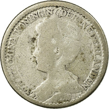 Coin, Netherlands, Wilhelmina I, 25 Cents, 1918, VG(8-10), Silver, KM:146