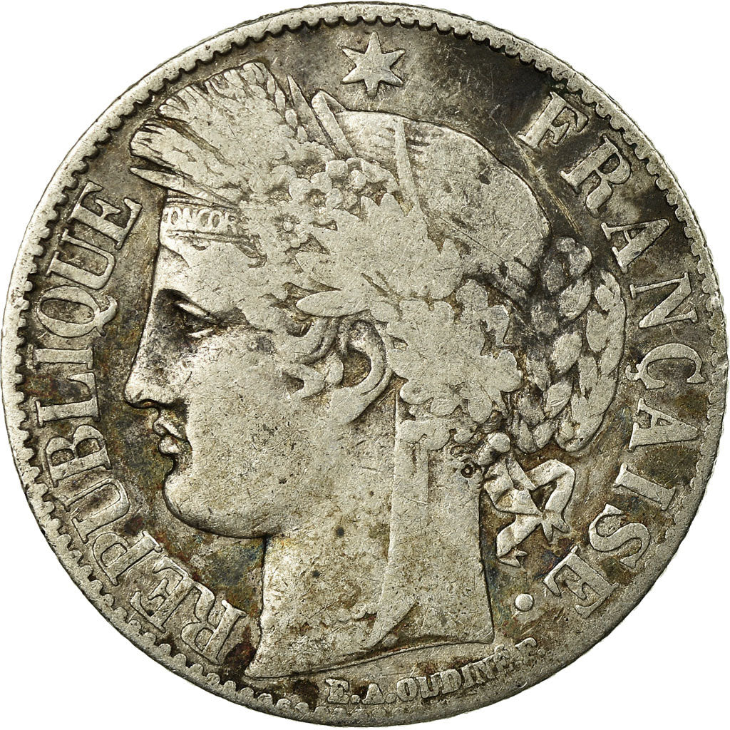 Coin, France, Cérès, Franc, 1887, Paris, VF(20-25), Silver, KM:822.1