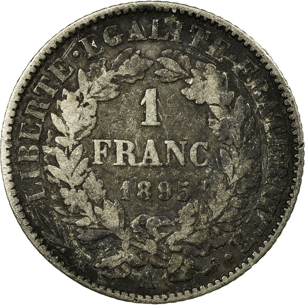 Coin, France, Cérès, Franc, 1895, Paris, VF(20-25), Silver, KM:822.1
