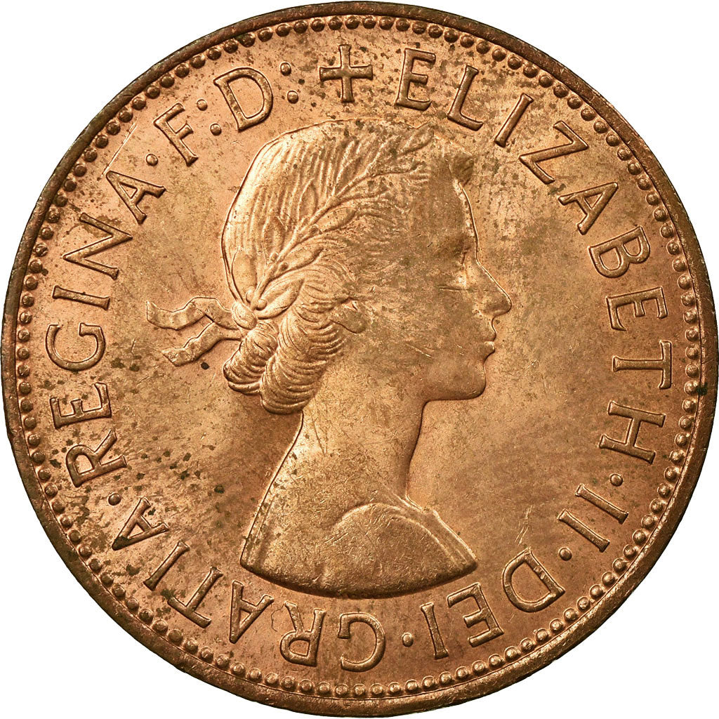 Coin, Great Britain, Elizabeth II, Penny, 1967, MS(60-62), Bronze, KM:897
