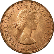Coin, Great Britain, Elizabeth II, Penny, 1967, MS(60-62), Bronze, KM:897