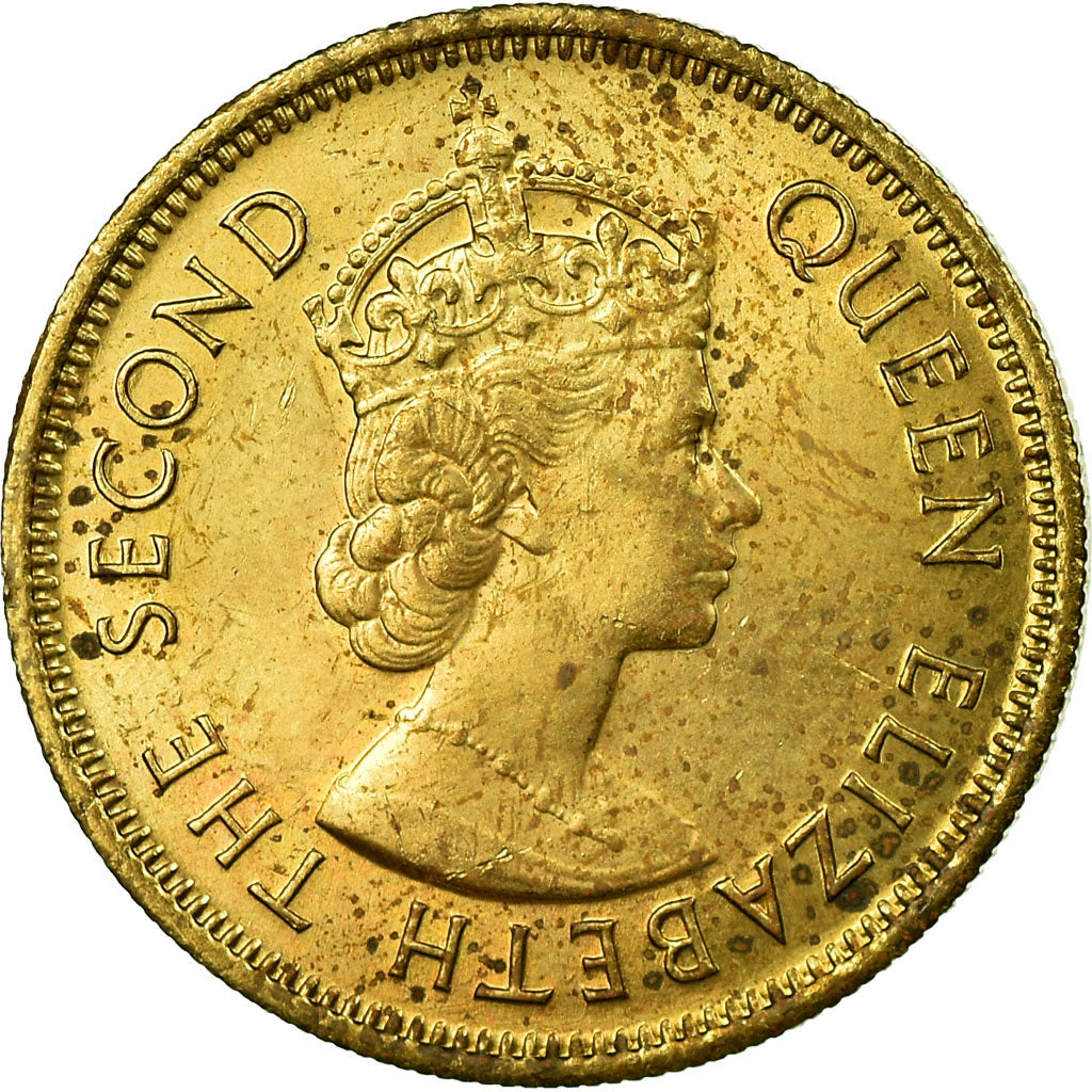 Monnaie, Hong Kong, Elizabeth II, 10 Cents, 1975, SUP, Nickel-brass, KM:28.3