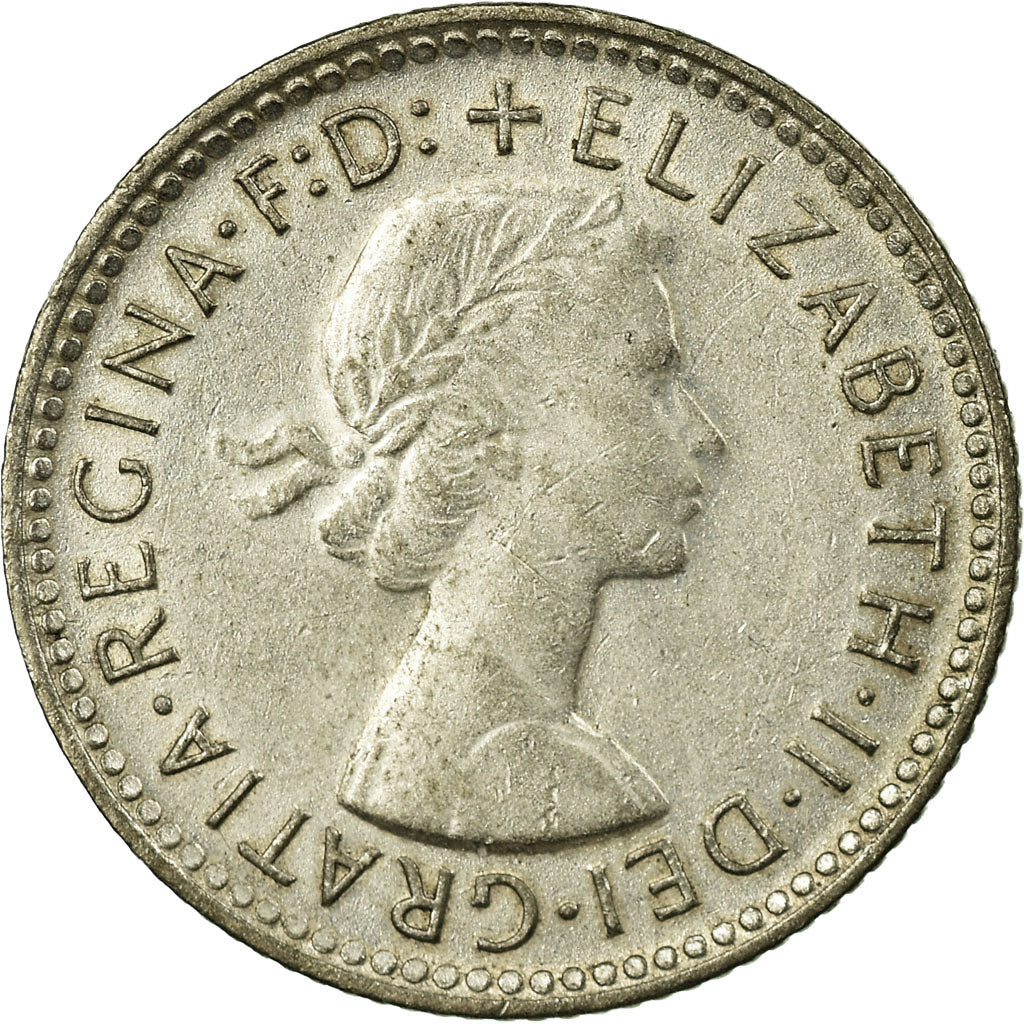 Moneda, Australia, Elizabeth II, Sixpence, 1963, Melbourne, EBC, Plata, KM:58