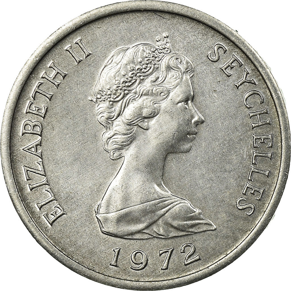 Coin, Seychelles, Cent, 1972, British Royal Mint, MS(60-62), Aluminum, KM:17