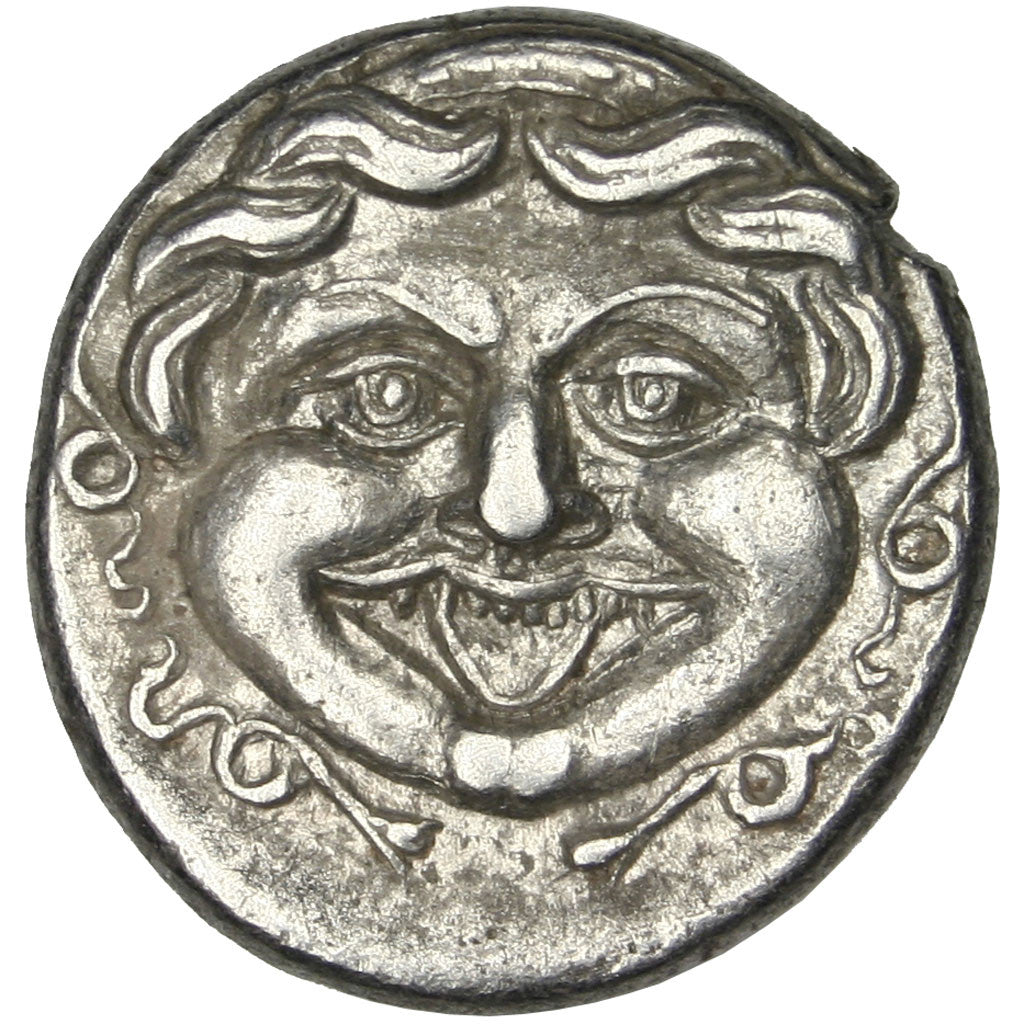 Mysia, Parium, Gorgon, Hemidrachm, Parion, AU(50-53), Silver, 2.45