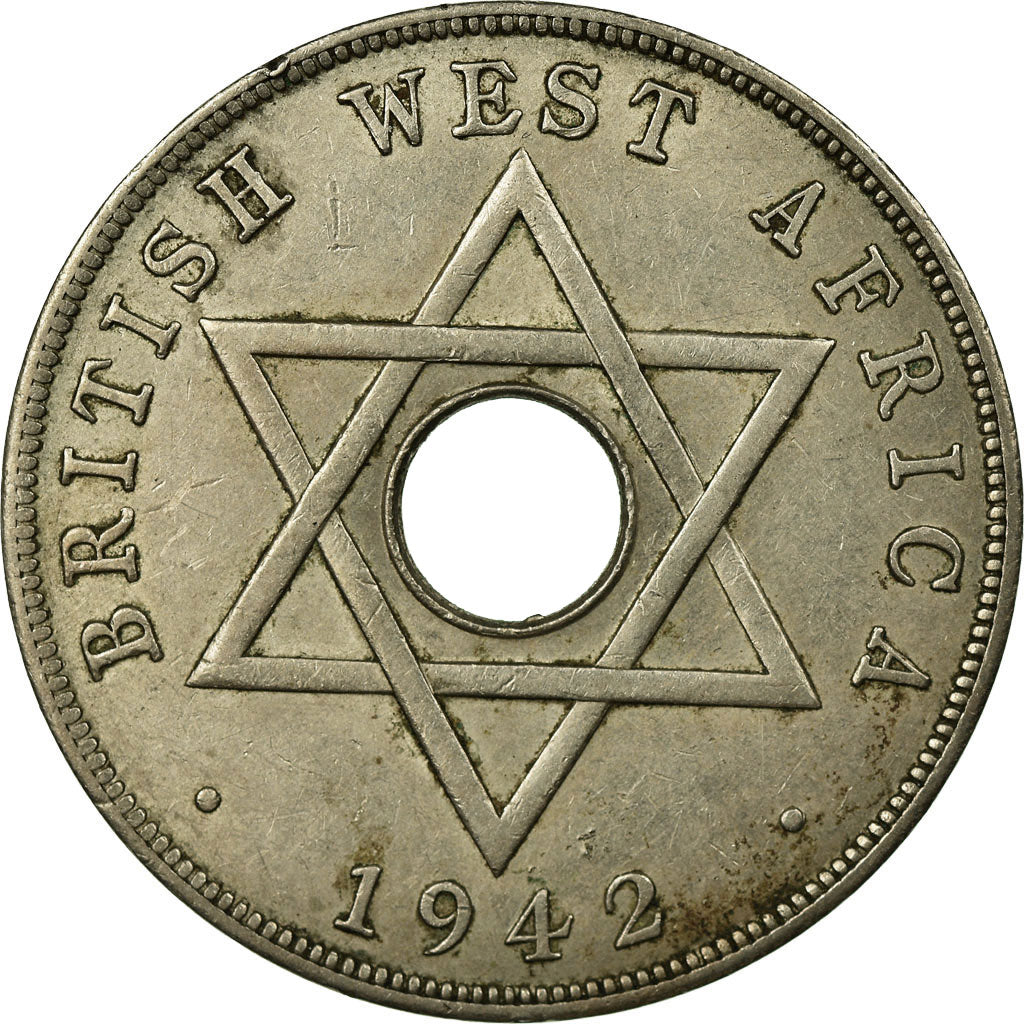 Monnaie, BRITISH WEST AFRICA, George VI, Penny, 1942, TTB, Copper-nickel, KM:19