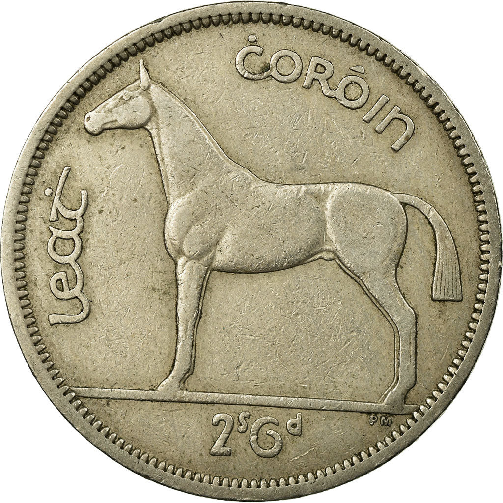 Moneta, REPUBBLICA D’IRLANDA, 1/2 Crown, 1961, BB, Rame-nichel, KM:16a