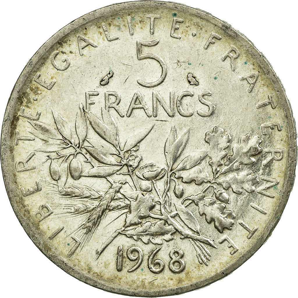 Coin, France, Semeuse, 5 Francs, 1968, EF(40-45), Silver, KM:926, Gadoury:770