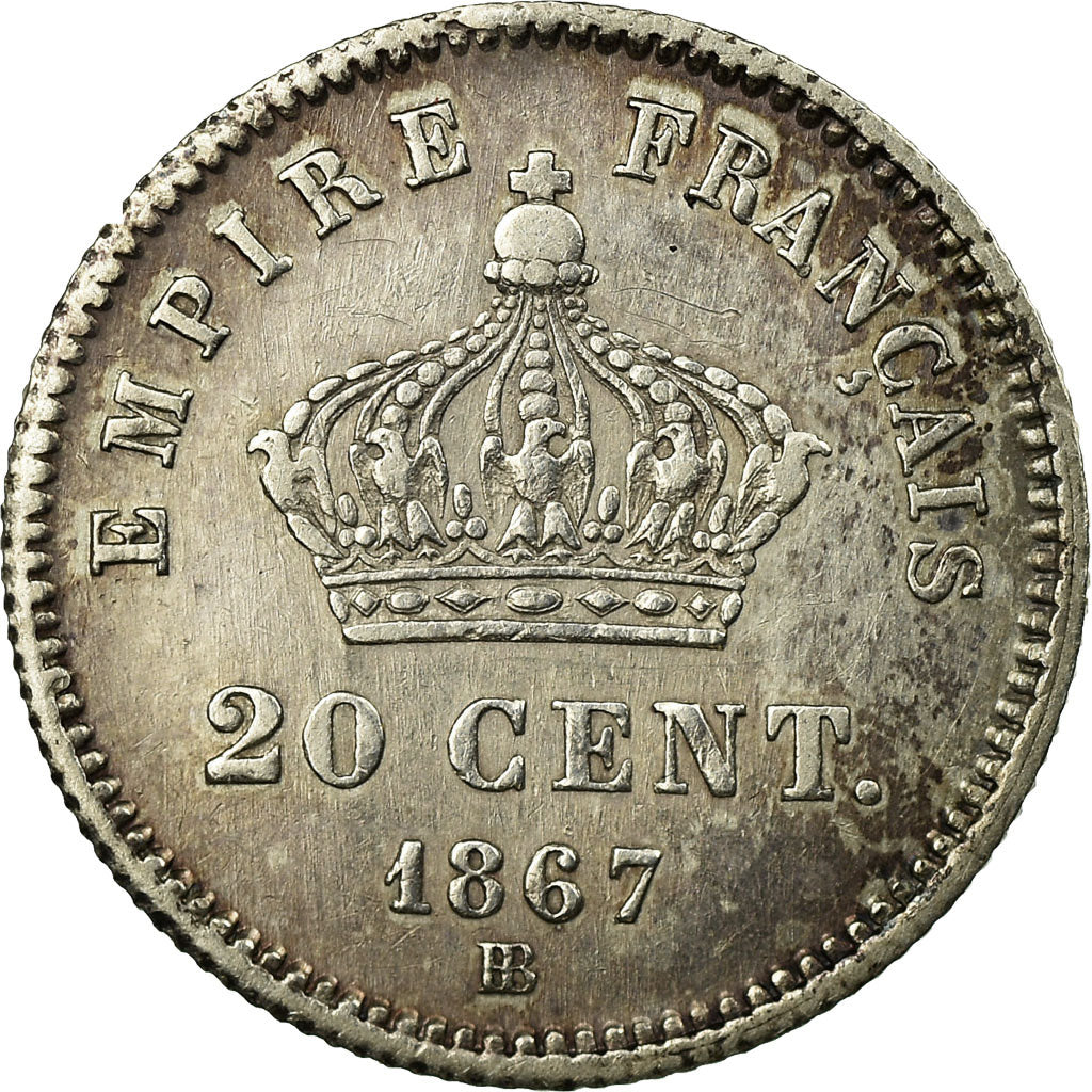 Coin, France, Napoleon III, Napoléon III, 20 Centimes, 1867, Strasbourg